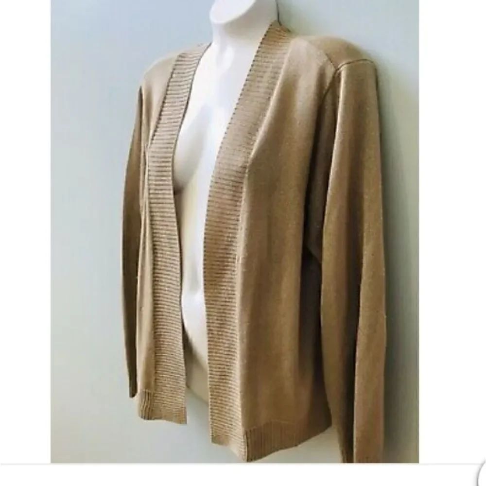 Avenue 18/20 Gold sparkling sweater, open shrug